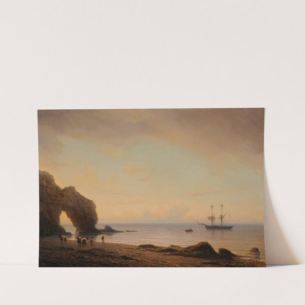 Etretat; la porte d&#039;Aval by Antoine Morel-Fatio