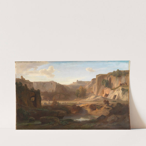 Etrurische Felsengräber bei den Ruinen von Falerii (ca 1863) by Wilhelm Klose
