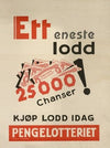 Ett eneste lodd, 25.000 chanser! Kjøp lodd idag, Pengelotteriet (1932)