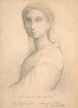 Etude d’après la figure de Marie-Madeleine, d’après Raphaël (1843)
