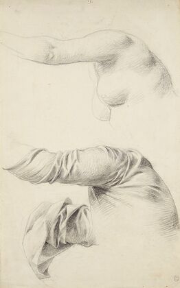 Etude de bras et de poitrine de femme
