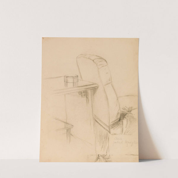 Etude de chaise et de table pour le portrait de Madame Jules-François Dietz by Ary Ernest Renan