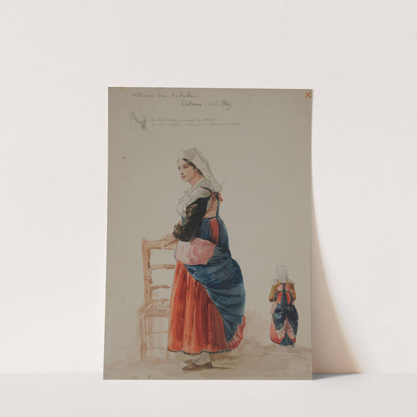 Étude de costume de Calabraise (1829-10) by Jacques-Raymond Brascassat