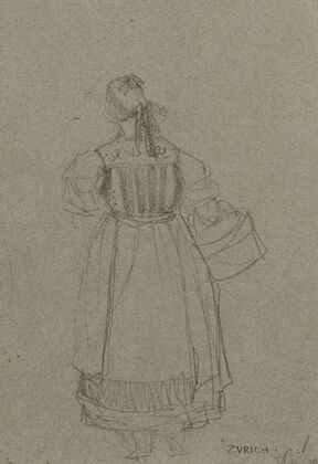 Etude de costume féminin zurichois (1833)