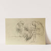 Etude de deux personnes assises l&#039;une en face de l&#039;autre by Jean-Baptiste Carpeaux