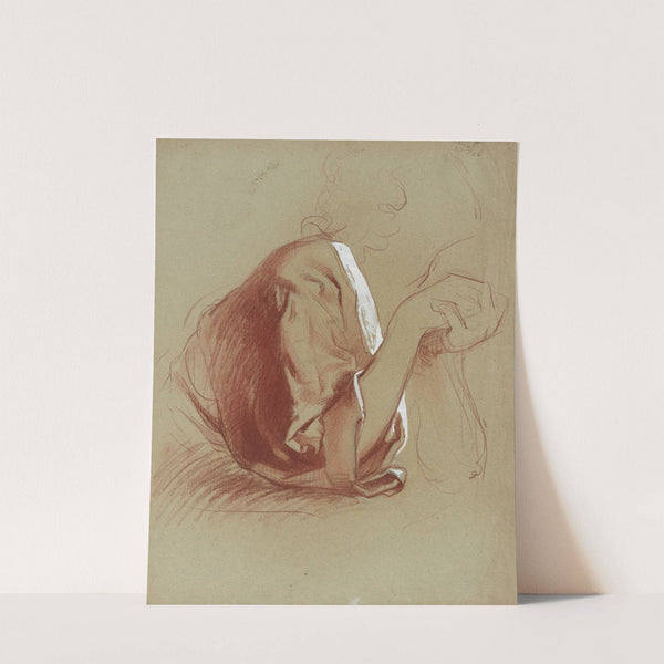 Etude de draperie manche droite avec avant-bras croisés vus de profil (1918) by Alfred Plauzeau