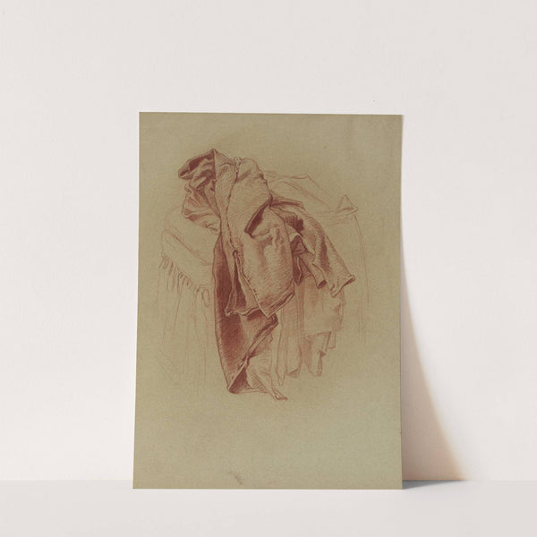 Etude de draperie vêtement posé sur un siège (1918) by Alfred Plauzeau