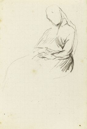Etude de femme assise de face