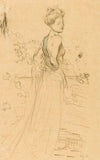 Etude de femme de trois-quart dos, Avril