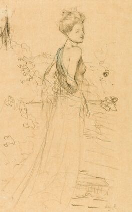 Etude de femme de trois-quart dos, Avril