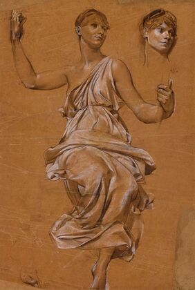 Etude de femme drapée