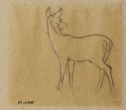 Etude de gazelle (19th century)