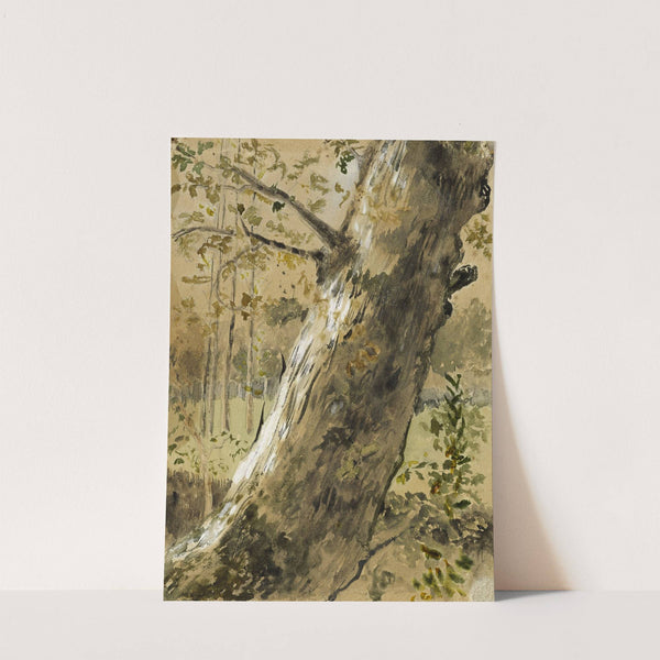 Etude de paysage en Vendée. La Roche-sur-Yon. Tronc d’arbre (1915-1945) by Arthur-Joseph Gueniot
