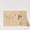 Etude de têtes (Pissarro - Toulouse Lautrec) by Pierre Bonnard