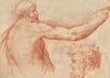 Ãtude d’homme nu en buste et d’une tÃªte barbue