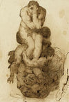 Etude d’un damnÃ© du Jugement Dernier de la Chapelle Sixtine Ã  Rome, par Michel-Ange