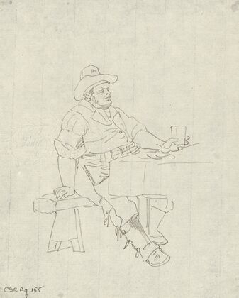 Etude d’un marin assis à une table