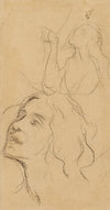 Etude d’une femme en buste et d’un visage de femme