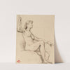 Etude d&#039;une femme nue assise by Henri Leopold Lévy