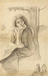 Etude pour Feuilles d’Automne Portrait de Marguerite (soeur de l’artiste) (1898-1899)