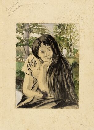 Etude pour Feuilles d’Automne Portrait de Marguerite (soeur de l’artiste) (1898-1899)