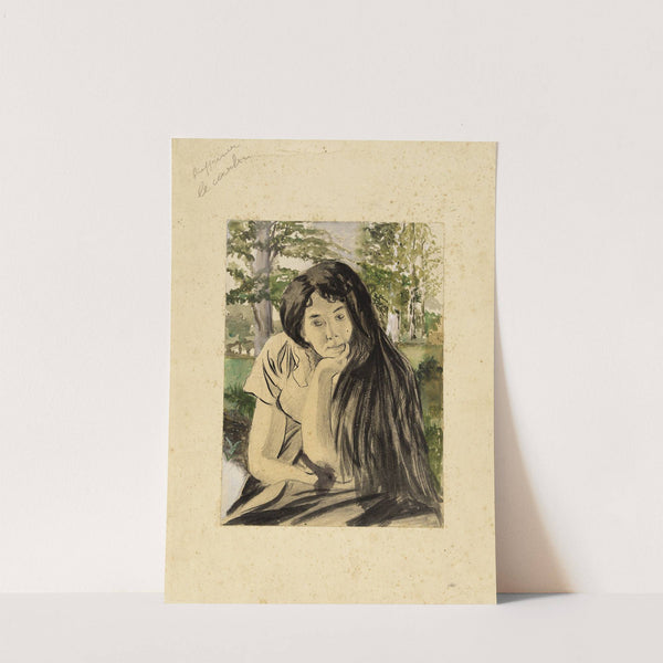Etude pour Feuilles d’Automne Portrait de Marguerite (soeur de l’artiste) (1898-1899) by Arthur-Joseph Gueniot