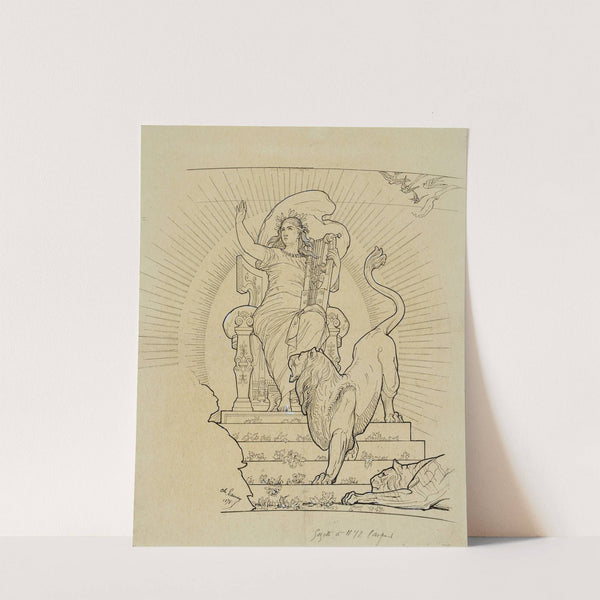 Etude pour le décor de la salle des fêtes de l’ancien palais du Trocadéro L’Harmonie (1878) by Charles Joseph Lameire