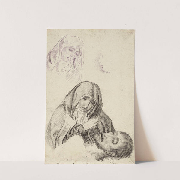 Etude pour une Piétà, avec reprise du visage de la Vierge by Arthur-Joseph Gueniot