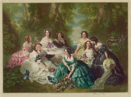 Eugénie, empress of the French and her maids of honor