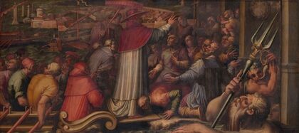 Eugenio IV disembarks at Leghorn to take refuge in Florence (1563 - 1565)