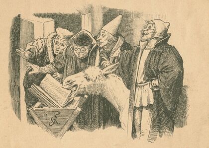 Eulenspiegel, the ass and the learned doctors of Erfurt (1904)
