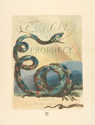 Europe; a Prophecy – Title page