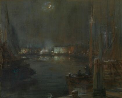 Evening at the Ostend Harbour