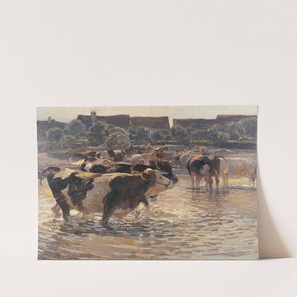 Evening glut near Woerth (1919) by Heinrich Von Zügel