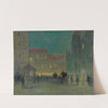 Evening in front of the St. Elisabeth Cathedral by Elemír Halász-Hradil