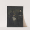 Evening in the Drawing Room. The Artist&#039;s Mother and Wife by Vilhelm Hammershøi