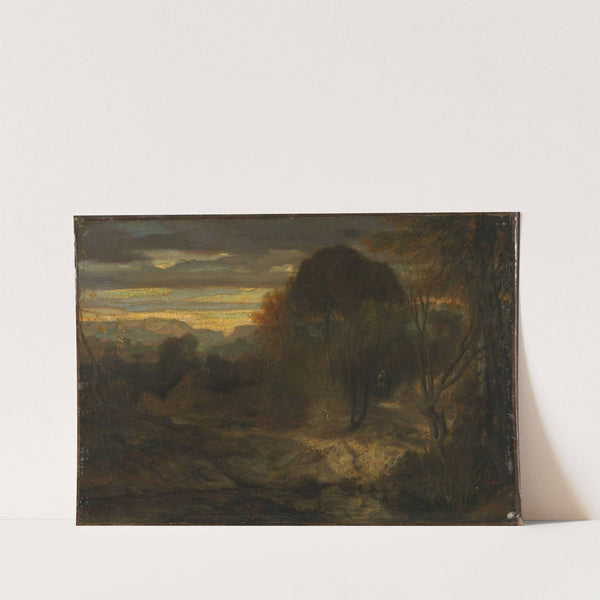 Evening landscape (1854) by Alexandre-Gabriel Decamps
