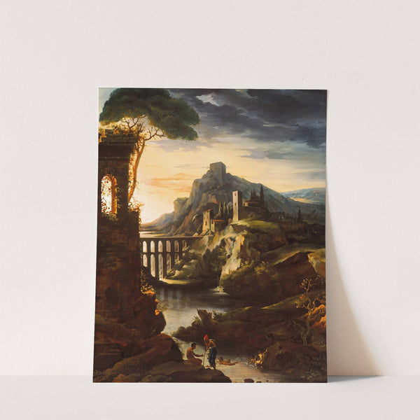 Evening; Landscape with an Aqueduct by Théodore Géricault