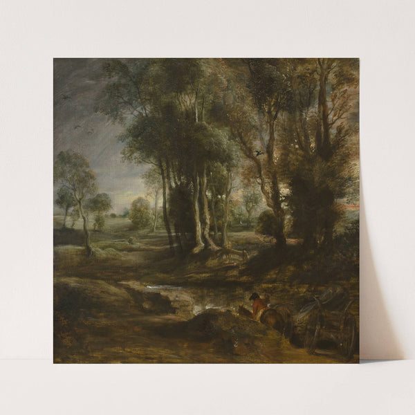 Evening Landscape with Timber Wagon (1630 - 1640) by Peter Paul Rubens