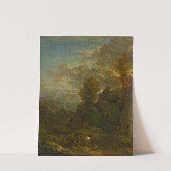 Evening Landscape With Travellers by Cornelis Huysmans