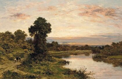 Evening On The Thames At Shillingford — size preview