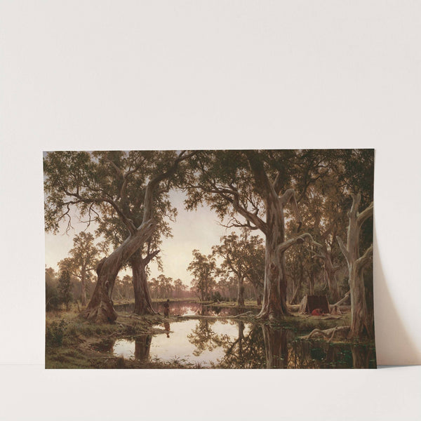 Evening shadows, backwater of the Murray, South Australia by Henry James Johnstone