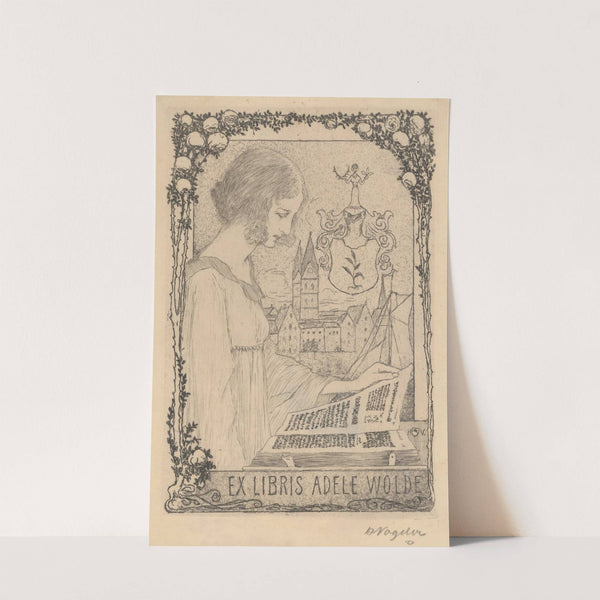Ex Libris Adele Wolde II (1898) by Heinrich Vogeler