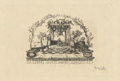 Ex Libris Ernst Rose Bergedorf (1901)