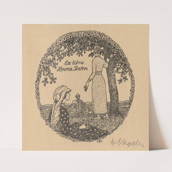 Ex Libris Herma Becker (1902) by Heinrich Vogeler