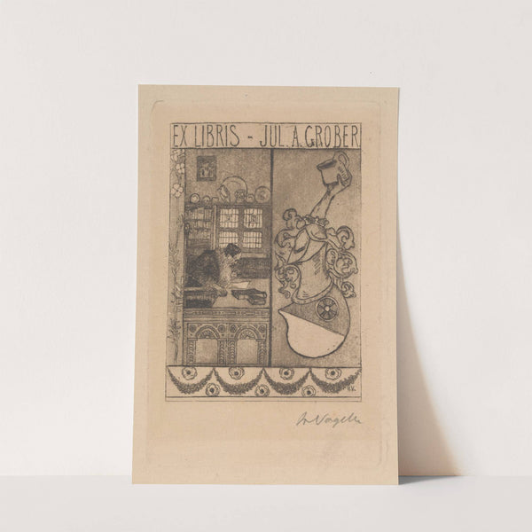 Ex Libris Jul. A. Grober (1897) by Heinrich Vogeler
