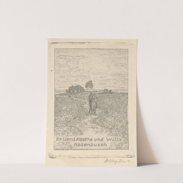 Ex Libris Kaethe und Willy Rosenbusch (1923) by Heinrich Vogeler