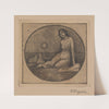 Ex Libris ‘Liegende am Meer’ (1912) by Heinrich Vogeler