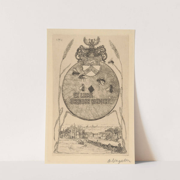 Ex Libris Theodor Bienert (1899) by Heinrich Vogeler