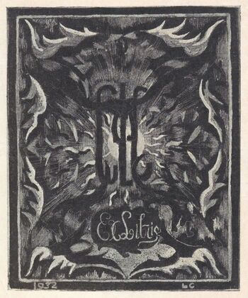 Ex libris van Carel Lion Cachet